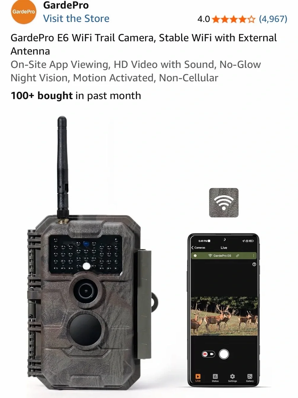 E6 Trail Camera - Brown